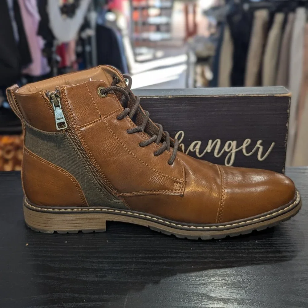 Madden by Steve Madden Cognac Combat Boot (new)